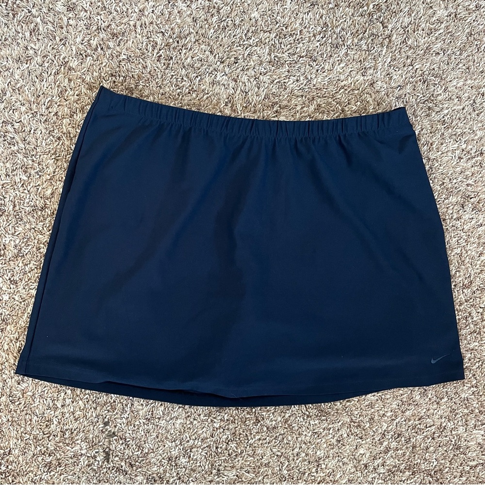 Nike Swim Skort Womens Xl Navy Blue Skirt Athletic Dri-Fit